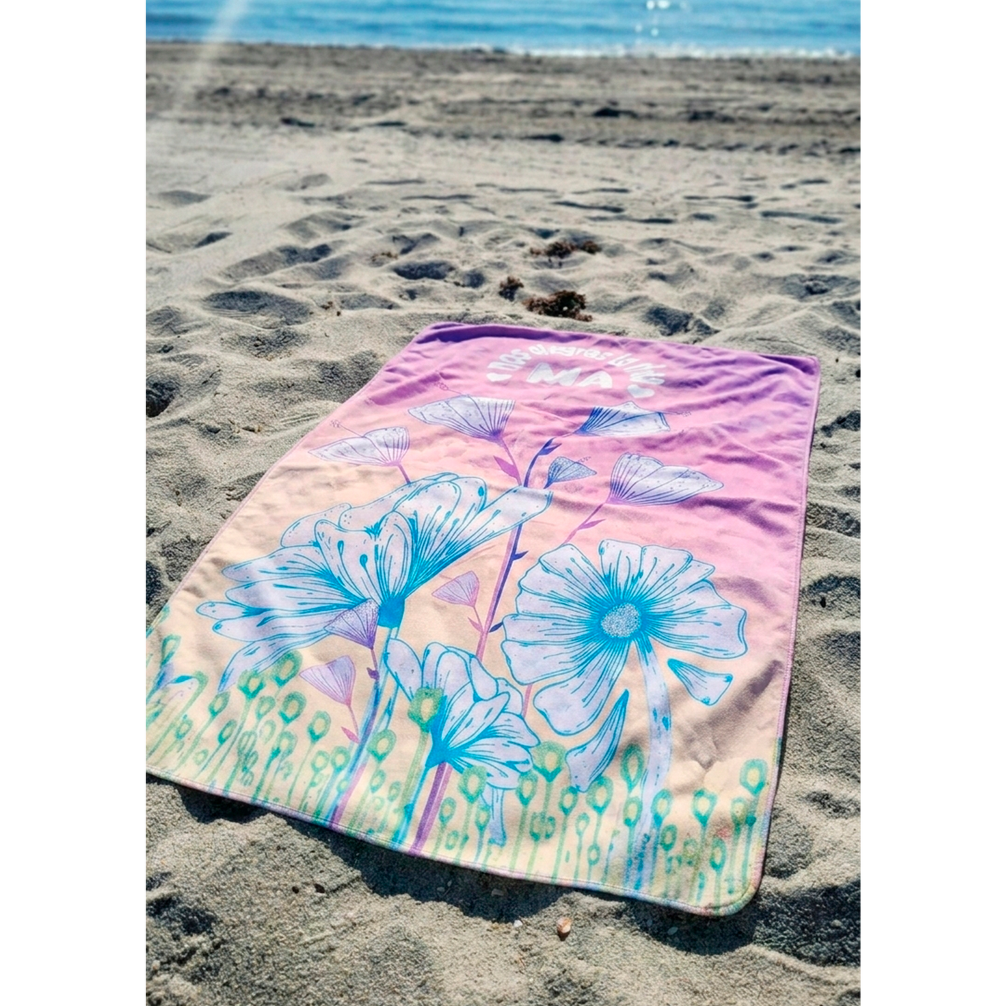 ECOLOGICAL MICROFIBER TOWEL - FLOWERS