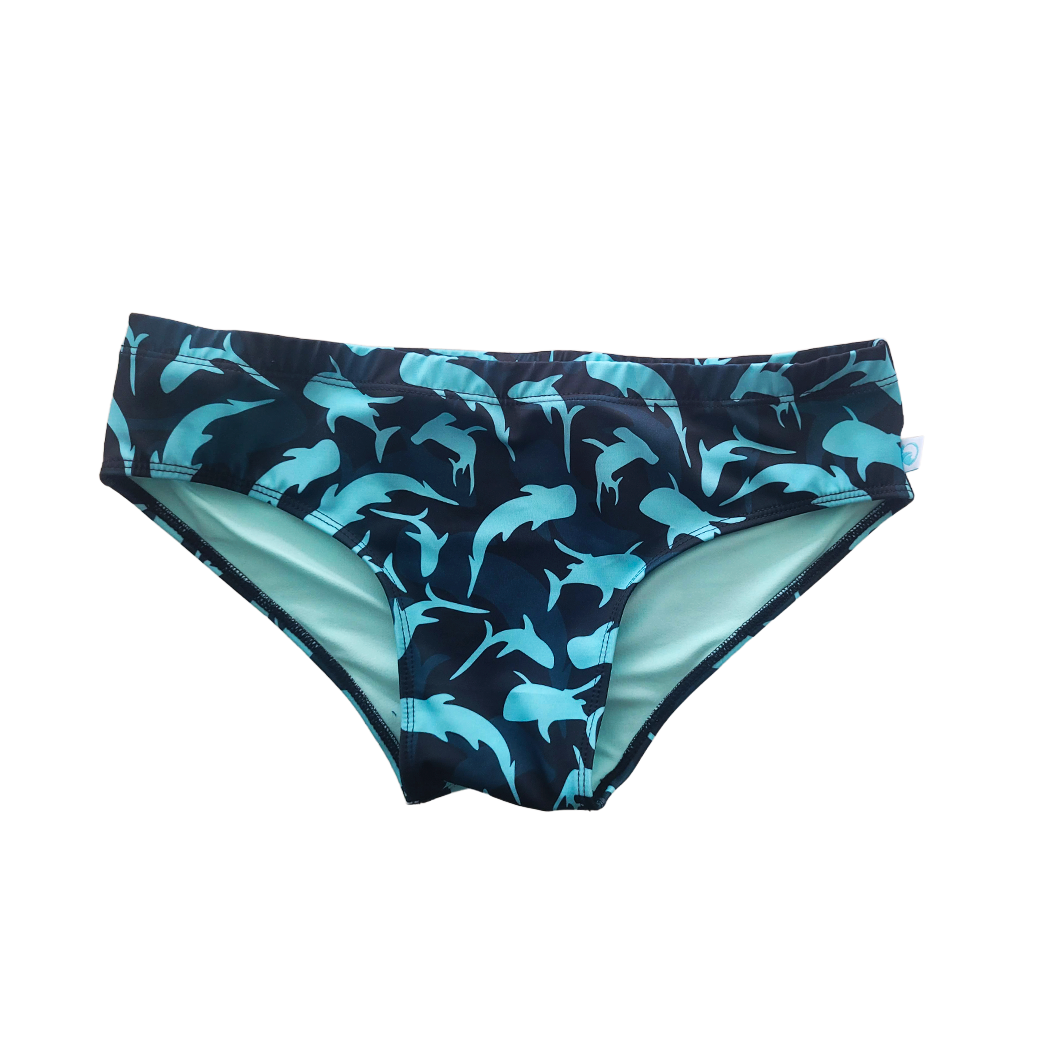 PANTALONETA DE BAÑO - TIBURONES TURQUESA