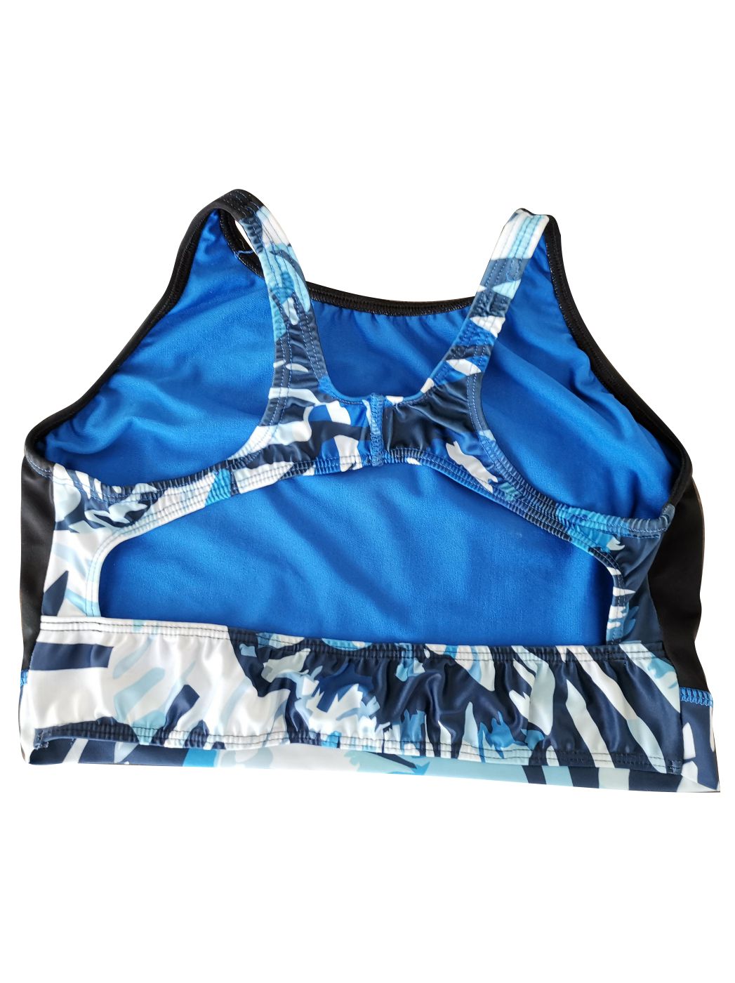 BIKINI TOP DEPORTIVO NEGRO - ESPALDA NATURAL