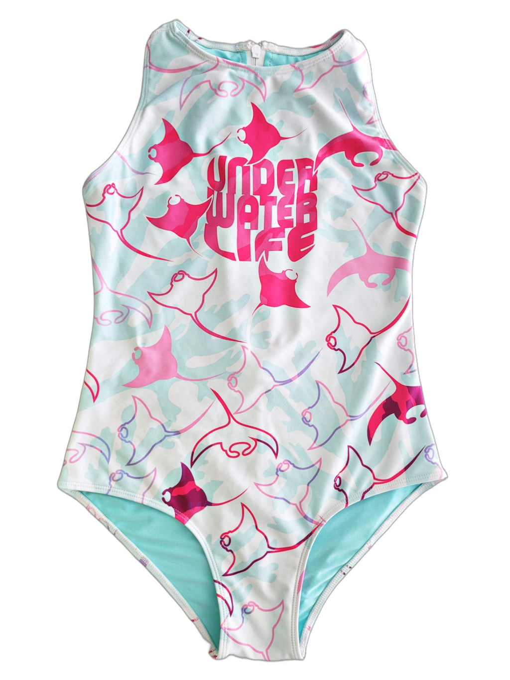 VESTIDO DE BAÑO WATERPOLO MANTARAYAS - BLANCO