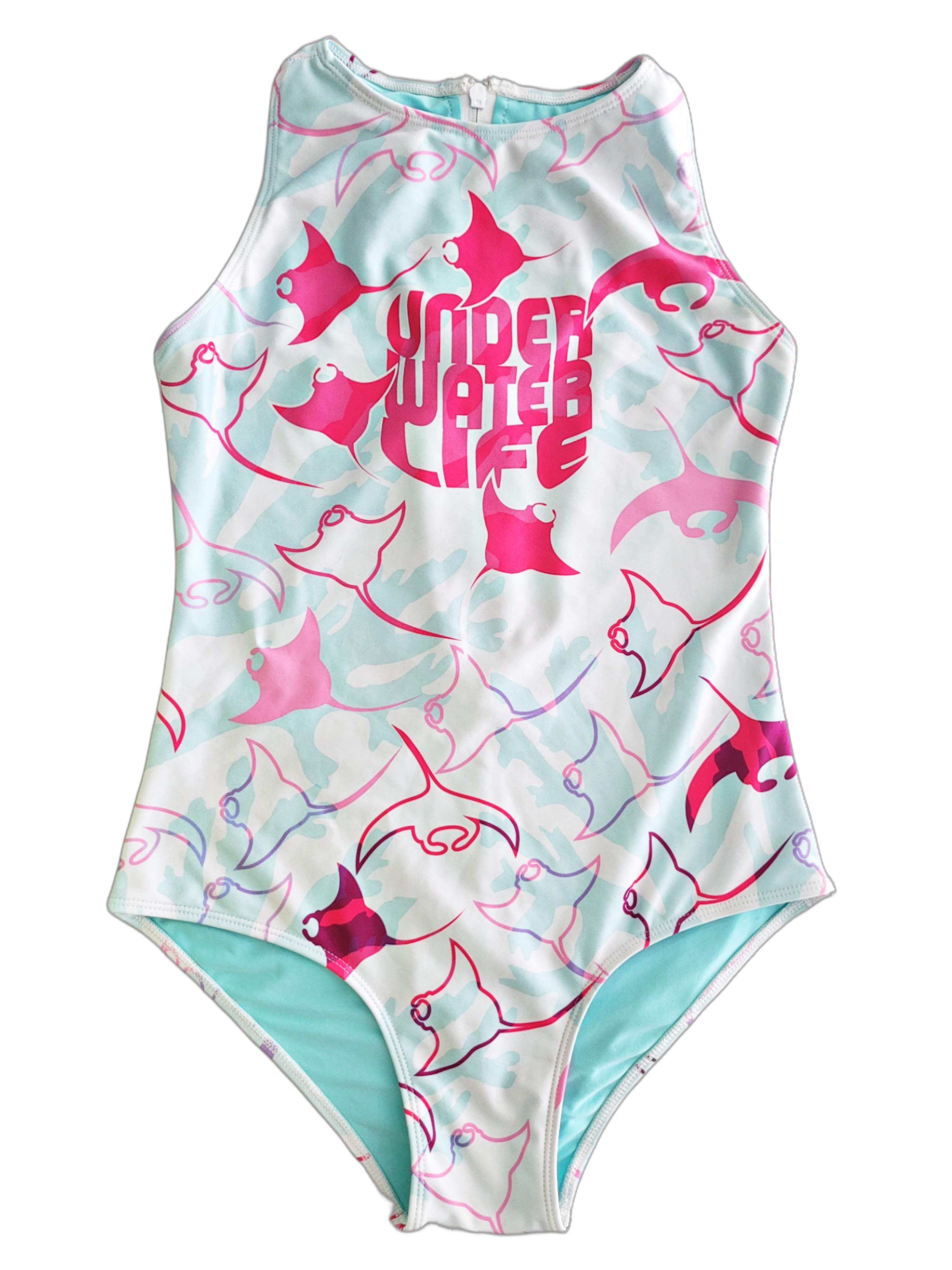 VESTIDO DE BAÑO WATERPOLO MANTARAYAS - BLANCO