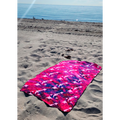 TOALLA DE MICROFIBRA - MANTARAYAS FUCSIA