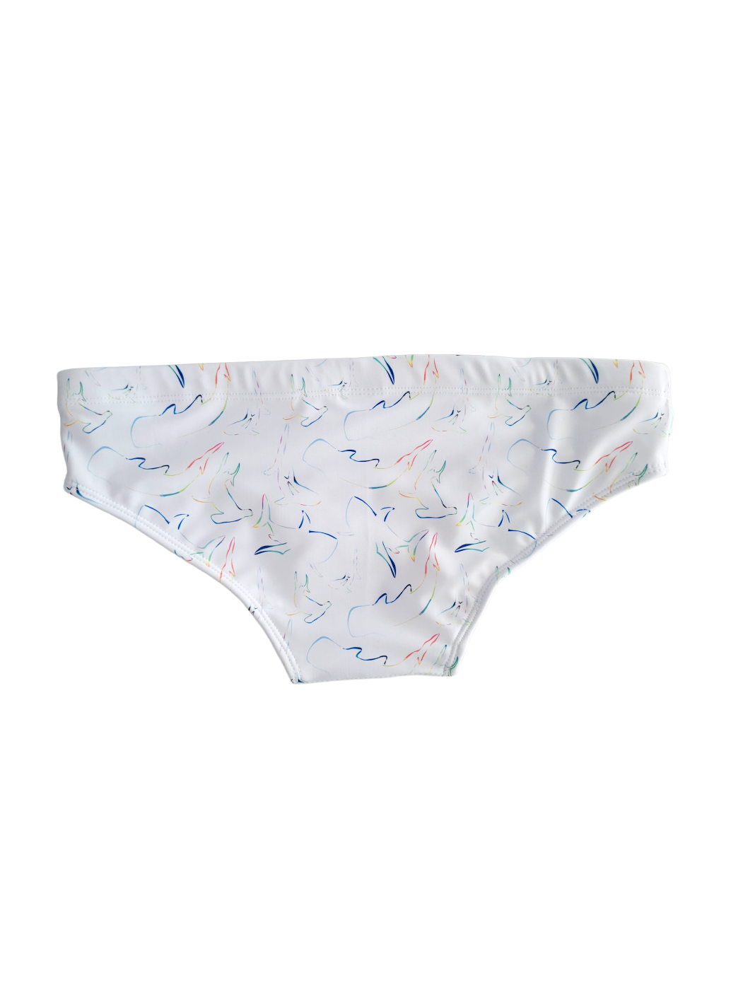 PANTALONETA BRIF 4 DEDOS - BLANCA- PRINT TIBURONES
