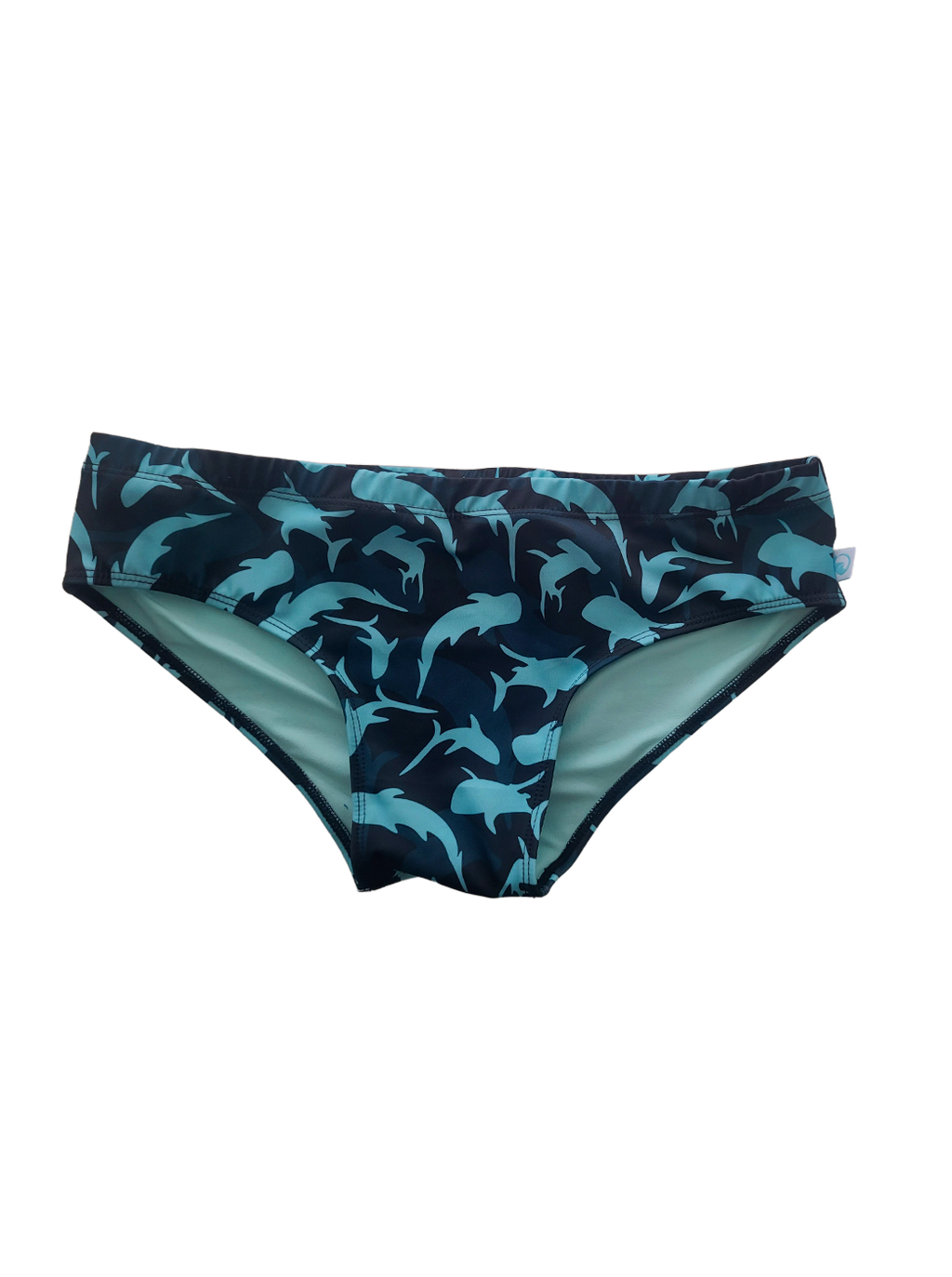 PANTALONETA BRIEF - 4 DEDOS - TIBURONES TURQUESA