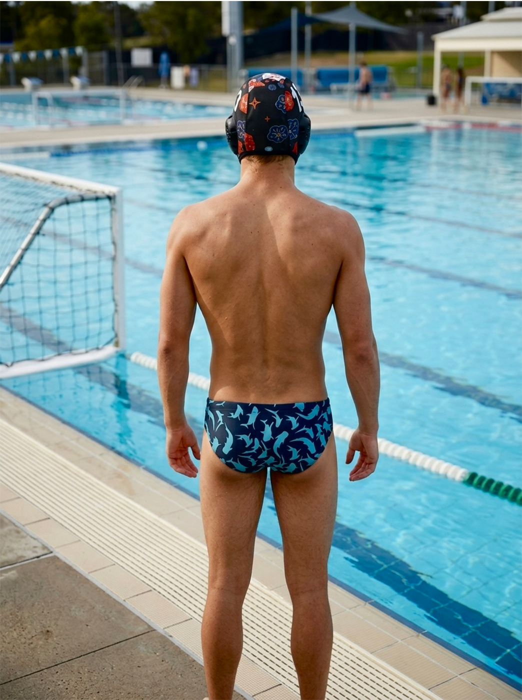 PANTALONETA BRIEF - 4 DEDOS - TIBURONES TURQUESA