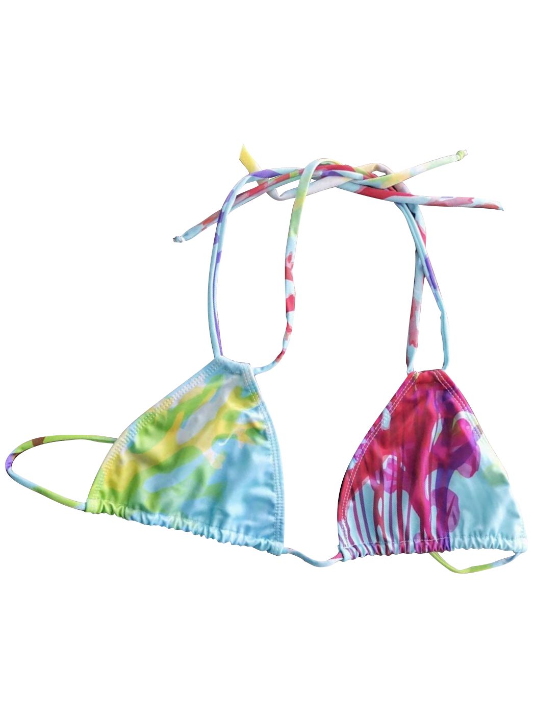 Triangle Bikini Top in Coral/Aqua  Swimsuits Canada – Aqua Bay