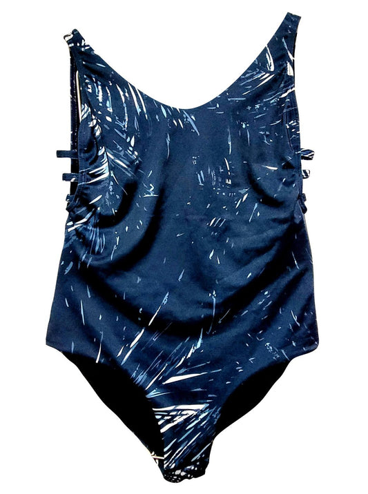 SWIMSUIT DARK BLUE - LEAF LIGHTS