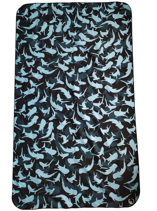 ECOLOGICAL MICROFIBER TOWEL - SHARK PRINT