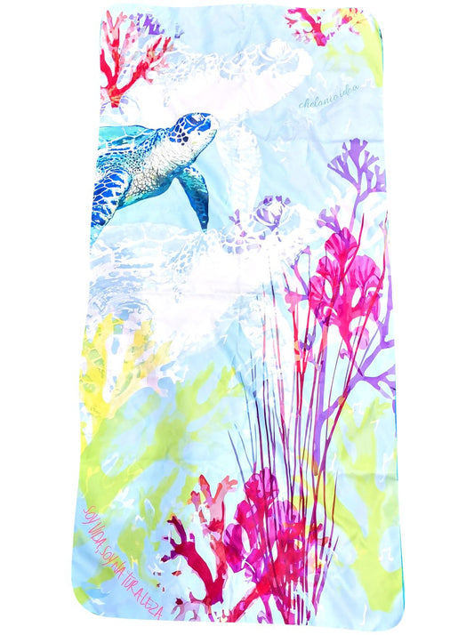 ECOLOGICAL MICROFIBER TOWEL - SEA TURTLE